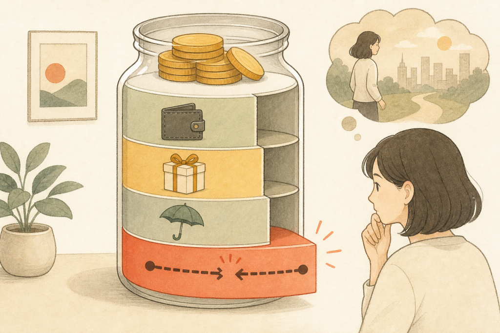 離職で失う給料・賞与・年金・キャリアの連続性の内訳を示した図